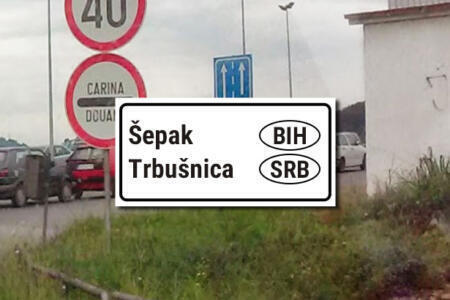 Grenzübergang BiH Serbien Sepak Trbusnica Loznica