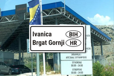 border crossing Bih Croatia Ivanica Brgat upper road to Dubrovnik