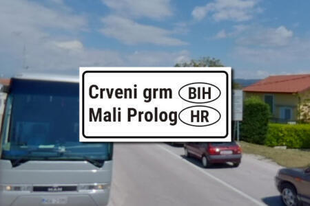 border crossing bih hrvatska red bush small prologue