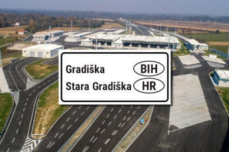 Grenzübergang Bosnien Kroatien Gradiska Stara Gradiska