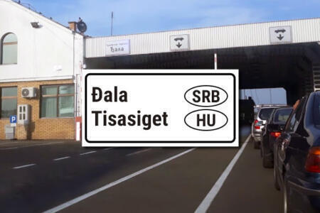 Grenzübergang Serbien Ungarn Djala Tisasiget