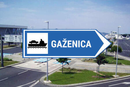 Gaženica - Preko Fähre